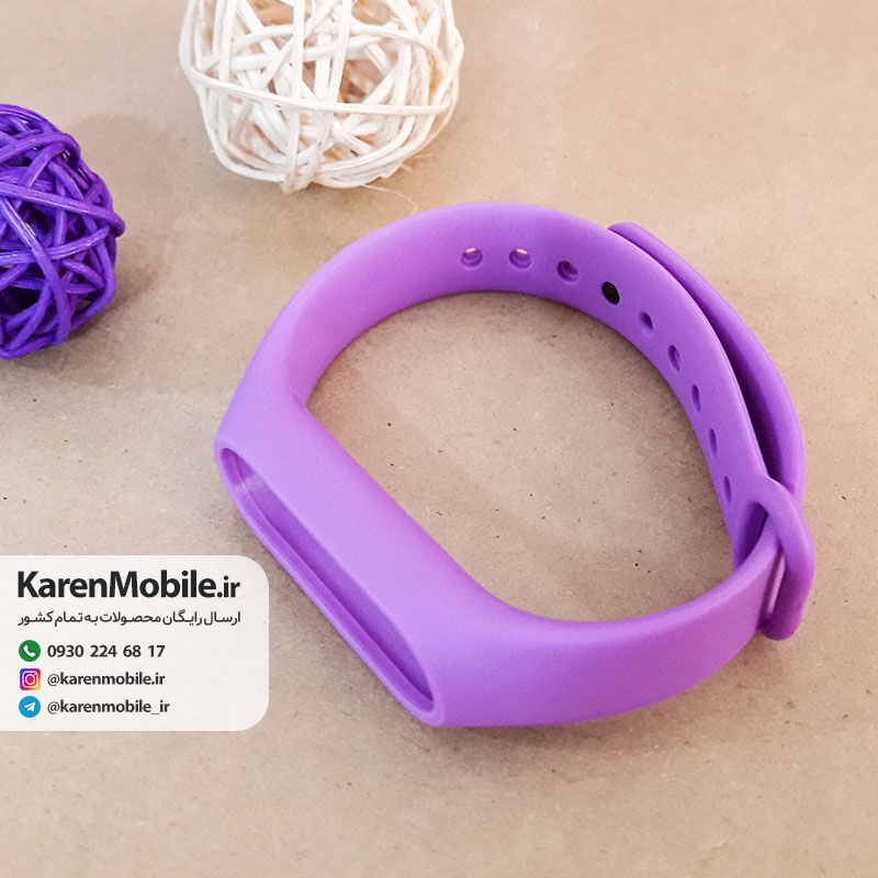 بند سیلیکونی دستبند سلامتی شیائومی مدل Xiaomi Mi Band 2  رنگ بنفش