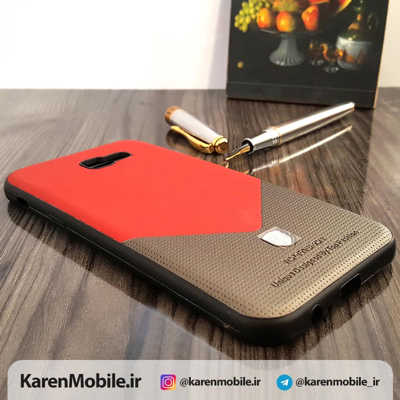قاب گوشی موبایل SAMSUNG A7 2017 / A720 برند TOP FASHION طرح دو رنگ قرمز خاکستری