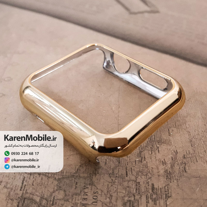 قاب محافظ اپل واچ Apple Watch Series 3 iWatch برند Coteetci رنگ طلایی