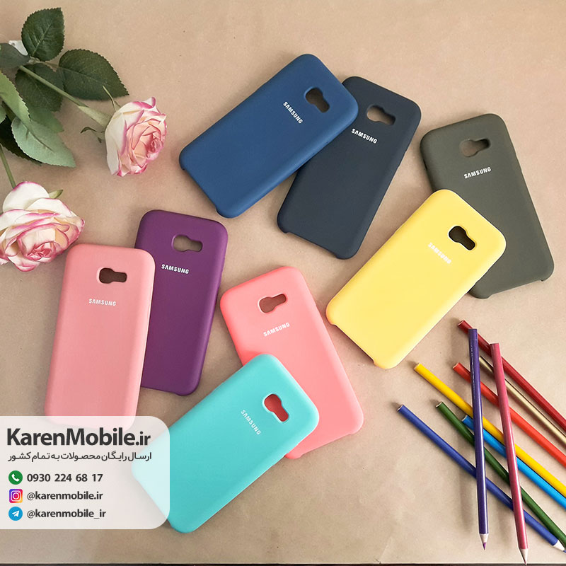 قاب گوشی موبایل SAMSUNG A5 2017 / A520 سیلیکونی Silicone Case رنگ بنفش بادمجانی