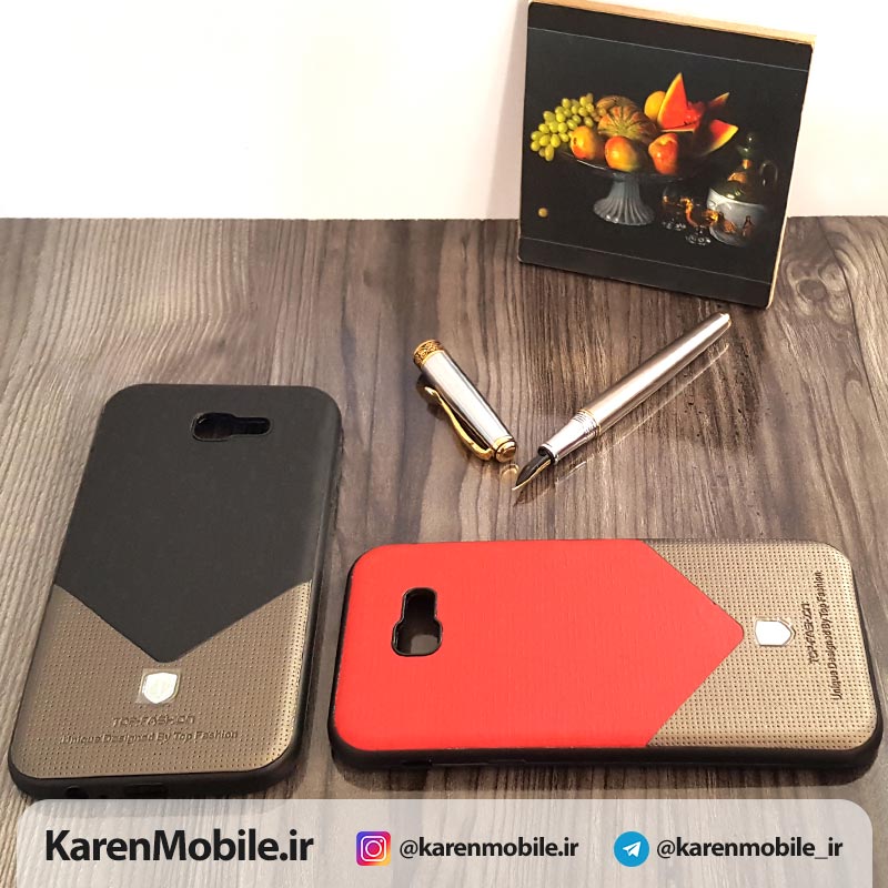 قاب گوشی موبایل SAMSUNG A7 2017 / A720 برند TOP FASHION طرح دو رنگ قرمز خاکستری