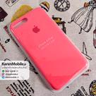 قاب گوشی موبایل iPhone 8 Plus سیلیکونی اصلی Silicone Case رنگ گلبهی فسفری