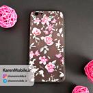 قاب گوشی موبایل iPhone 6/6s طرح گل رز صورتی رنگ مشکی