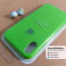 قاب گوشی موبایل iPhone X سیلیکونی اصلی Silicone Case رنگ سبز چمنی