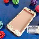 قاب گوشی موبایل iPhone 6 Plus برند Kutis 360 طرح شکوفه صورتی رنگ کرمی