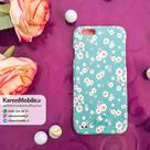 قاب گوشی موبایل iPhone 6/6s برند Kutis 360 طرح شکوفه های سفید رنگ سبزآبی
