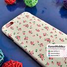 قاب گوشی موبایل iPhone 6 Plus برند Kutis 360 طرح شکوفه صورتی رنگ کرمی