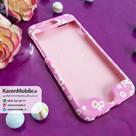 قاب گوشی موبایل iPhone 6/6s برند Kutis 360 طرح شکوفه های سفید رنگ صورتی