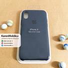 قاب گوشی موبایل iPhone X سیلیکونی اصلی Silicone Case رنگ سورمه ای مات