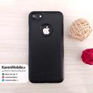 قاب گوشی آیفون iPhone 7 برند NOBEL مدل پشت چرم طرح دور دوخت رنگ مشکی