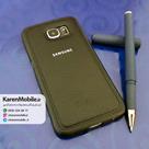 قاب گوشی موبایل SAMSUNG Galaxy S6 برند NOBEL مدل پشت چرم طرح دور دوخت رنگ مشکی
