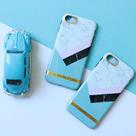 قاب گوشی موبایل iPhone 6/6s مدل سنگی دو رنگ سفید آبی
