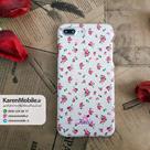 قاب گوشی موبایل iPhone 7 Plus برند Kutis 360 طرح شکوفه صورتی رنگ کرمی