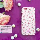 قاب گوشی موبایل iPhone 6/6s برند Kutis 360 طرح شکوفه صورتی رنگ کرمی