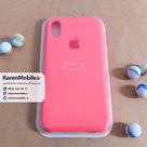 قاب گوشی موبایل iPhone X سیلیکونی اصلی Silicone Case رنگ صورتی فسفری