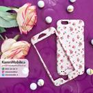قاب گوشی موبایل iPhone 6/6s برند Kutis 360 طرح شکوفه صورتی رنگ کرمی