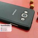 قاب گوشی موبایل SAMSUNG J3 Pro 2016 / J3110 مدل پشت چرم طرح دور دوخت رنگ مشکی