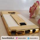 قاب گوشی موبایل SAMSUNG Note 5 برند Dekkin مدل پشت چرم انگشتی رنگ سفید کرمی