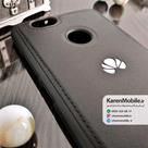 قاب گوشی موبایل Huawei Nova مدل پشت چرم طرح دور دوخت رنگ مشکی