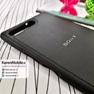 قاب گوشی موبایل Sony Xperia XZ Premium مدل پشت چرم طرح دور دوخت رنگ مشکی