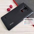 قاب گوشی موبایل LG G4 Stylus مدل پشت چرم طرح دور دوخت رنگ مشکی