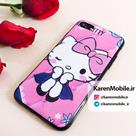 قاب گوشی موبایل iPhone 7 طرح Hello Kitty رنگ صورتی مشکی