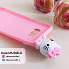 قاب گوشی موبایل SAMSUNG Galaxy S8 Plus طرح Hello Kitty عروسک دار رنگ صورتی 