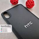 قاب گوشی موبایل HTC Desire 728 مدل پشت چرم طرح دور دوخت رنگ مشکی