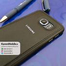 قاب گوشی موبایل SAMSUNG Galaxy S6 برند NOBEL مدل پشت چرم طرح دور دوخت رنگ مشکی
