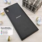 قاب گوشی موبایل Sony Xperia XA1 مدل پشت چرم طرح دور دوخت رنگ مشکی