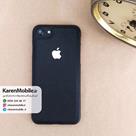 قاب گوشی آیفون iPhone 7 برند Back Cover مدل پشت چرم طرح دور دوخت رنگ مشکی