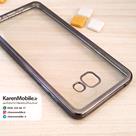 قاب گوشی موبایل SAMSUNG A7 2016 / A710 برند ROCK مدل ژله ای شفاف بامپر رنگ زغال سنگی