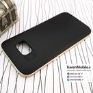 قاب گوشی موبایل SAMSUNG Galaxy S7 برند C-Case مدل دو تکه طرح کربن رنگ مشکی بامپر طلایی