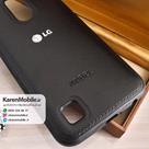 قاب گوشی موبایل LG K10 2017 مدل پشت چرم طرح دور دوخت رنگ مشکی 