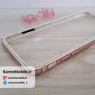 بامپر محافظ گوشی iPhone 6/6s برند PERFECT طرح ژلاتین دار رنگ رزگلد نقره ای