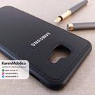قاب گوشی موبایل SAMSUNG A8 2016 / A810 مدل پشت چرم طرح دور دوخت رنگ مشکی
