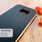 قاب گوشی موبایل SAMSUNG Galaxy S7 Edge برند C-Case مدل دو تکه طرح کربن رنگ مشکی بامپر طلایی