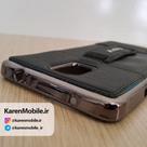قاب گوشی موبایل SAMSUNG Note 4 برند Dekkin مدل پشت چرم انگشتی رنگ مشکی نقره ای