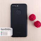 قاب گوشی آیفون iPhone 7 Plus برند NOBEL مدل پشت چرم طرح دور دوخت رنگ مشکی