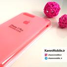 قاب گوشی موبایل iPhone 7 Plus سیلیکونی اصلی Silicone Case رنگ گلبهی فسفری