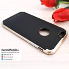 قاب گوشی موبایل iPhone 6/6s برند C-Case مدل دو تکه طرح کربن رنگ مشکی بامپر طلایی