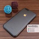 قاب گوشی آیفون iPhone 6 Plus برند NOBEL مدل پشت چرم طرح دور دوخت رنگ خاکستری