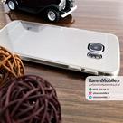 قاب گوشی موبایل SAMSUNG Galaxy S6 Edge طرح متال بامپر ژله ای شفاف رنگ نقره ای
