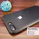 قاب گوشی آیفون iPhone 7 Plus برند Back Cover مدل پشت چرم طرح دور دوخت رنگ مشکی