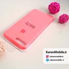 قاب گوشی موبایل iPhone 7 Plus سیلیکونی اصلی Silicone Case رنگ گلبهی فسفری