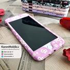 قاب گوشی موبایل iPhone 7 Plus برند Kutis 360 طرح شکوفه های سفید رنگ صورتی
