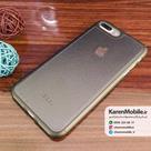 قاب گوشی آیفون iPhone 7 Plus برند NOBEL مدل پشت چرم طرح دور دوخت رنگ خلکستری