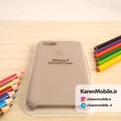 قاب گوشی موبایل iPhone 7 سیلیکونی اصلی Silicone Case رنگ شیر کاکائویی