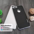 قاب گوشی موبایل iPhone 7 Plus برند ROCK مدل بامپر ژله ای پشت آلومینیومی رنگ مشکی