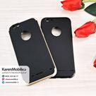 قاب گوشی موبایل iPhone 6/6s برند C-Case مدل دو تکه طرح کربن رنگ مشکی بامپر طلایی